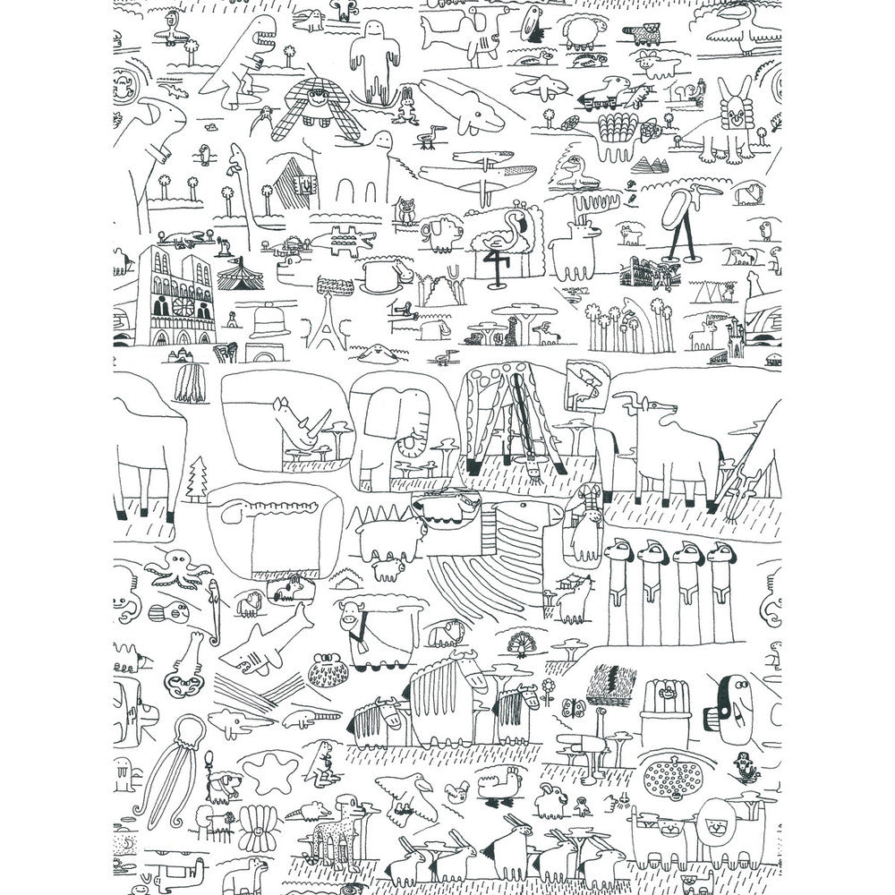 Pictograma Wp 1 by Gaston Y Daniela Designer Wallcovering PAPER - 100% Spain Horizontal: 20.75 and Vertical: 27.5 20.75 - Swanky Fabrics -