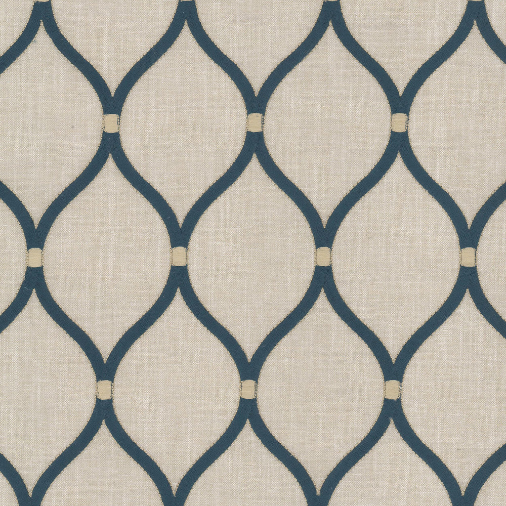 Gemstone 1 Baltic by Stout Designer Fabric RAINBOW LIBRARY CADET/INDIGO 70%COT 25%POL 5%LIN %BEMB INDIA Horizontal: 3.250 and Vertical: 6.250 52 in - Swanky Fabrics -