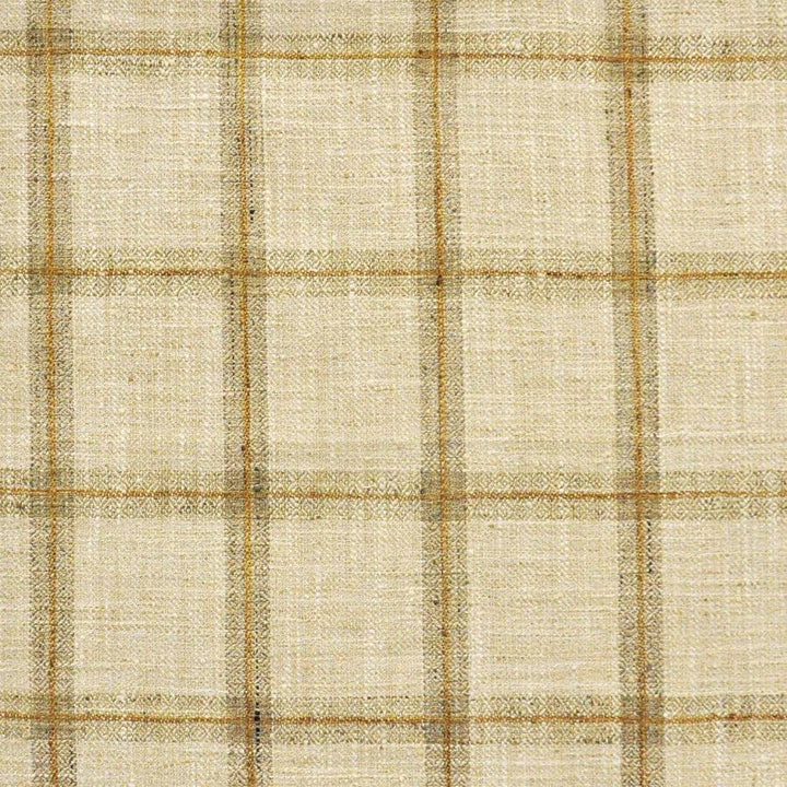 Gridiron # 614 Honey by Maxwell Designer Fabric Stripes & Checks Ii 100% POLYESTER INDIA V-4"H-3.37" 54" - Swanky Fabrics -