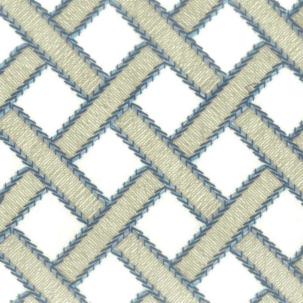 Gibbs 2 Ink by Stout Designer Fabric COLOR MY WINDOW BREEZE/INK 64%POL 28%SVI 8%COT INDIA WYZENBEEK 10 000 DOUBLE RUB WEAR TEST (MEDIUM DUTY) CATB 117-2013 Horizontal: 3.000 and Vertical: 3.125 55 in - Swanky Fabrics -