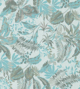 Giverny Aqua 67 by Norbar Designer Fabric SUNTASTIC 100% ACRYLIC GERMANY 24 1/4"V 27 1/2"H 54 - Swanky Fabrics -