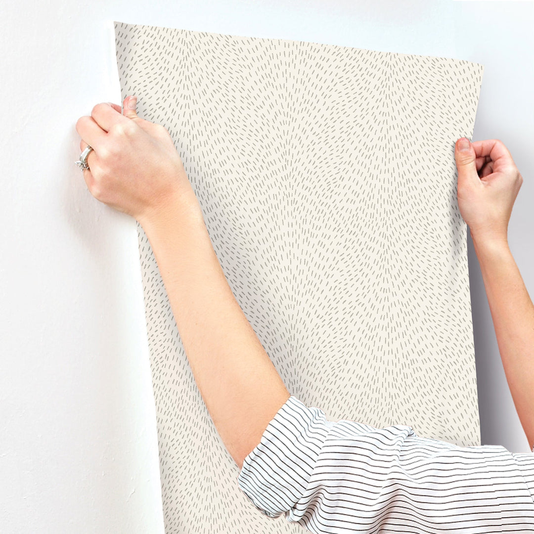 Dew Drop Beige Wallpaper by York Wallcoverings Designer