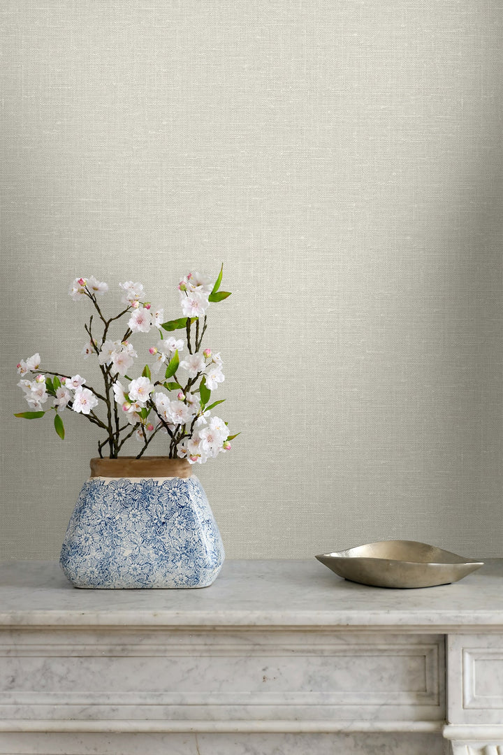 Nomi Bleached Linen GT30001 by Seabrook Designs Designer Wallpaper
