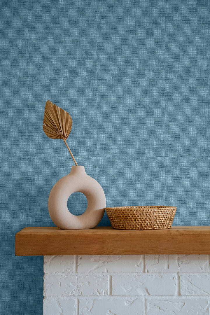 Libeco Slate Blue GT30207 by Seabrook Designs Designer Wallpaper