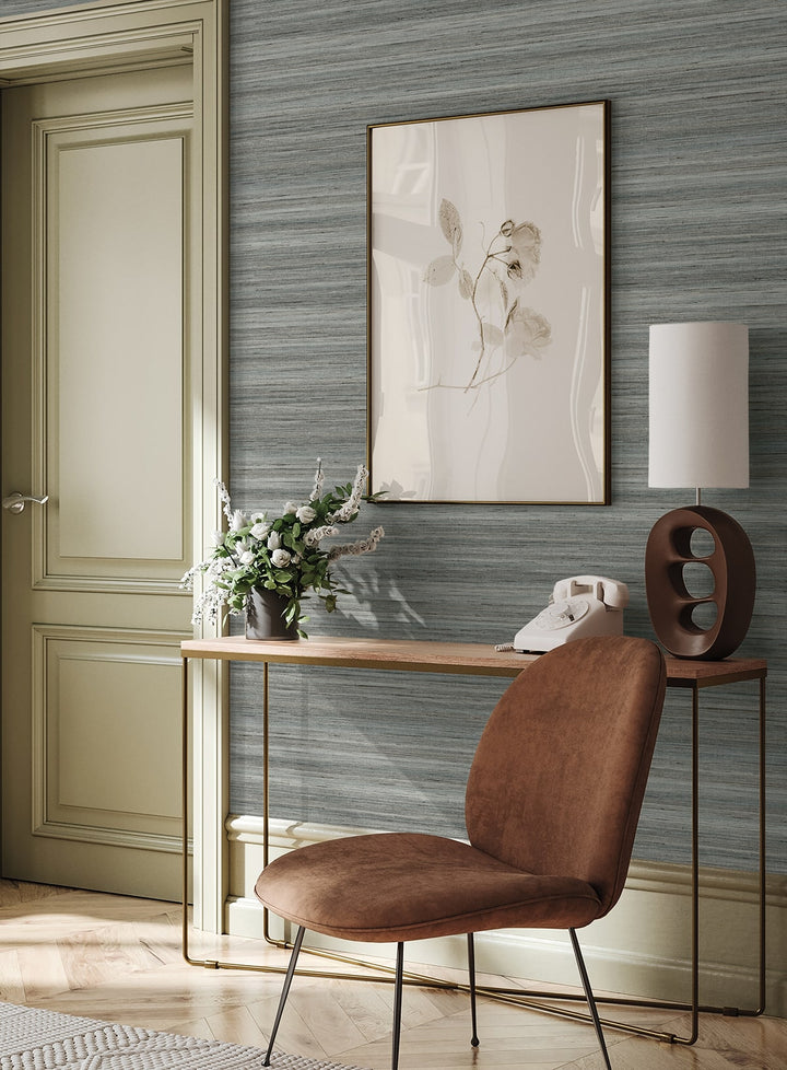 Meiya Slate Gray GT30406 by Seabrook Designs Designer Wallpaper