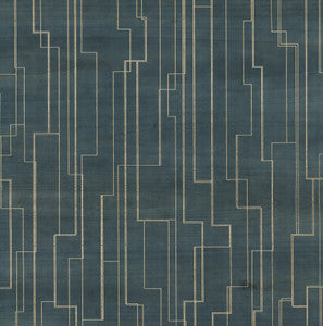 Inlay Line Peacock Wallpaper by Ronald Redding Designer