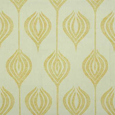 Tulip White/Yellow by Groundworks Designer Fabric ALLEGRA HICKS COLLECTION LINEN - 60%;COTTON - 30%;NYLON - 10% United Kingdom - Horizontal: 5.5 and Vertical: 10.25 54 - Swanky Fabrics -