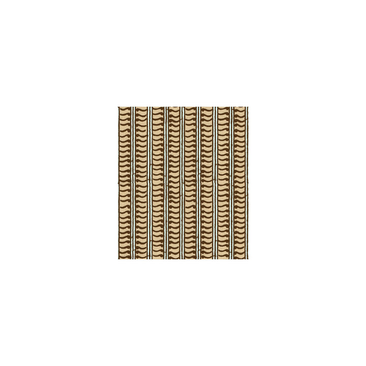 Kali Choco/Aqua by Groundworks Designer Fabric ALLEGRA HICKS COLLECTION LINEN - 60%;COTTON - 30%;NYLON - 10% United Kingdom - Horizontal: 2.5 and Vertical: 0.5 54 - Swanky Fabrics -