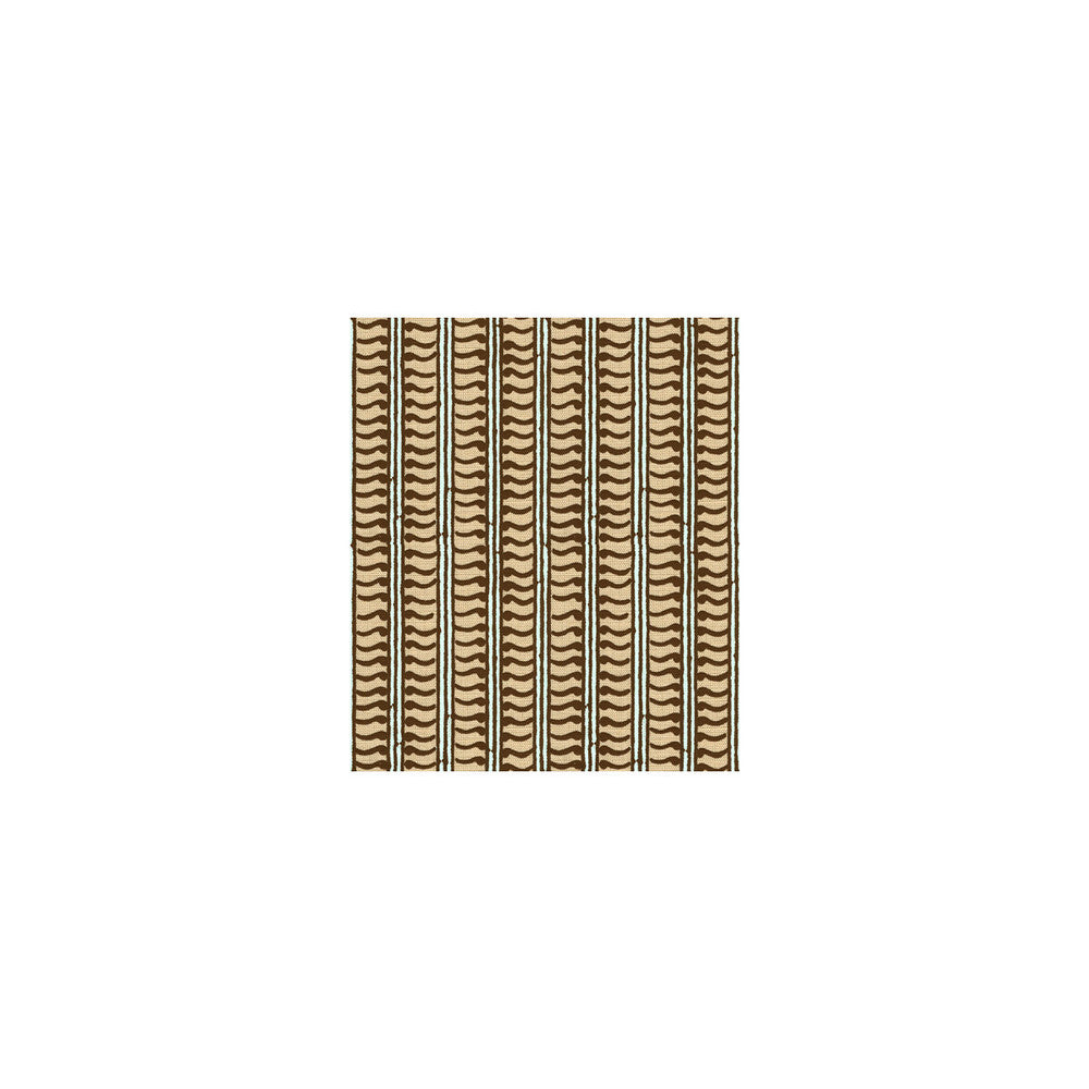Kali Choco/Aqua by Groundworks Designer Fabric ALLEGRA HICKS COLLECTION LINEN - 60%;COTTON - 30%;NYLON - 10% United Kingdom Horizontal: 2.5 and Vertical: 0.5 54 - Swanky Fabrics -