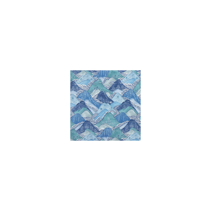 Edo Linen Teal by Groundworks Designer Fabric KELLY WEARSTLER COLLECTION LINEN - 100% United Kingdom Horizontal: 18 and Vertical: 25.25 54 - Swanky Fabrics -