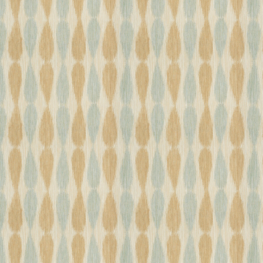 Ikat Drops Aqua by Groundworks Designer Fabric ALLEGRA HICKS II COLLECTION VISCOSE - 60%;LINEN - 26%;NYLON - 7%;POLYESTER - 7% Italy MEDIUM Horizontal: 9 and Vertical: 12 55 - Swanky Fabrics -