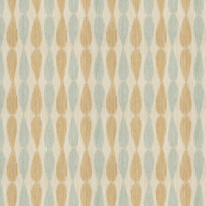 Ikat Drops Aqua by Groundworks Designer Fabric ALLEGRA HICKS II COLLECTION VISCOSE - 60%;LINEN - 26%;NYLON - 7%;POLYESTER - 7% Italy MEDIUM Horizontal: 9 and Vertical: 12 55 - Swanky Fabrics -
