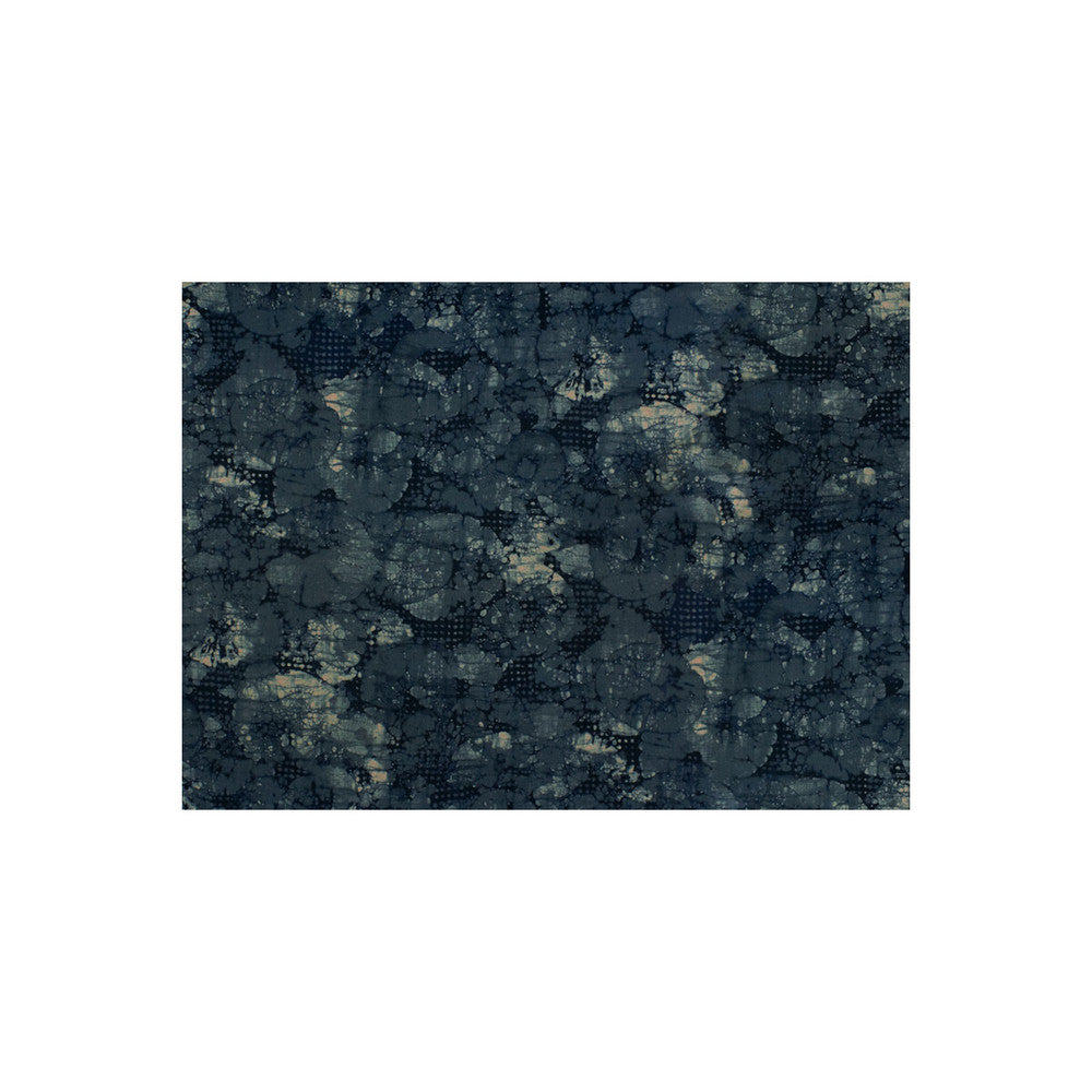 Mineral Indigo/Slate by Groundworks Designer Fabric KELLY WEARSTLER II COTTON - 100% Italy HEAVY Horizontal: 27.5 and Vertical: 39.5 55 - Swanky Fabrics -