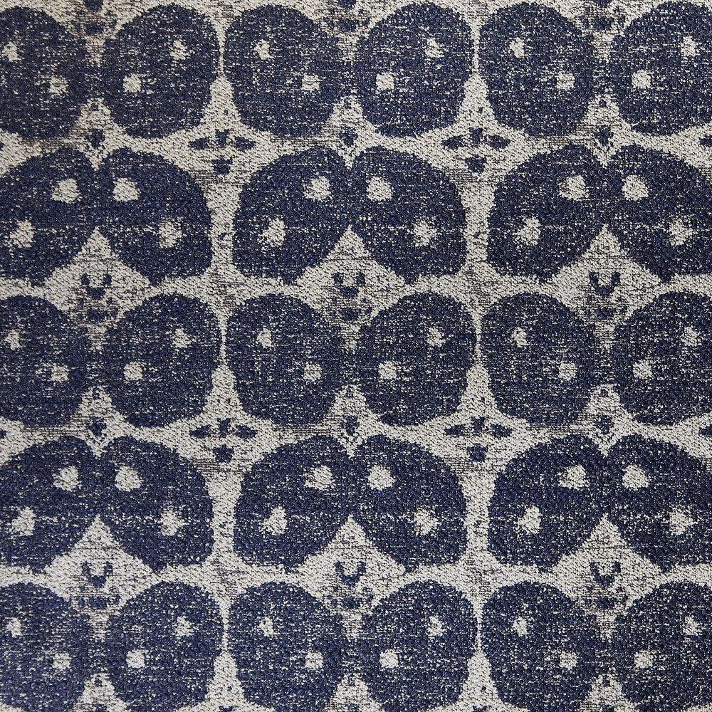 Panarea Midnight Blue by Groundworks Designer Fabric ALLEGRA HICKS ISLANDS COLLECTION VISCOSE - 44%;COTTON - 27%;LINEN - 11%;ACRYLIC - 9%;NYLON - 9% Italy Horizontal: 5.5 and Vertical: 4.88 55 - Swanky Fabrics -