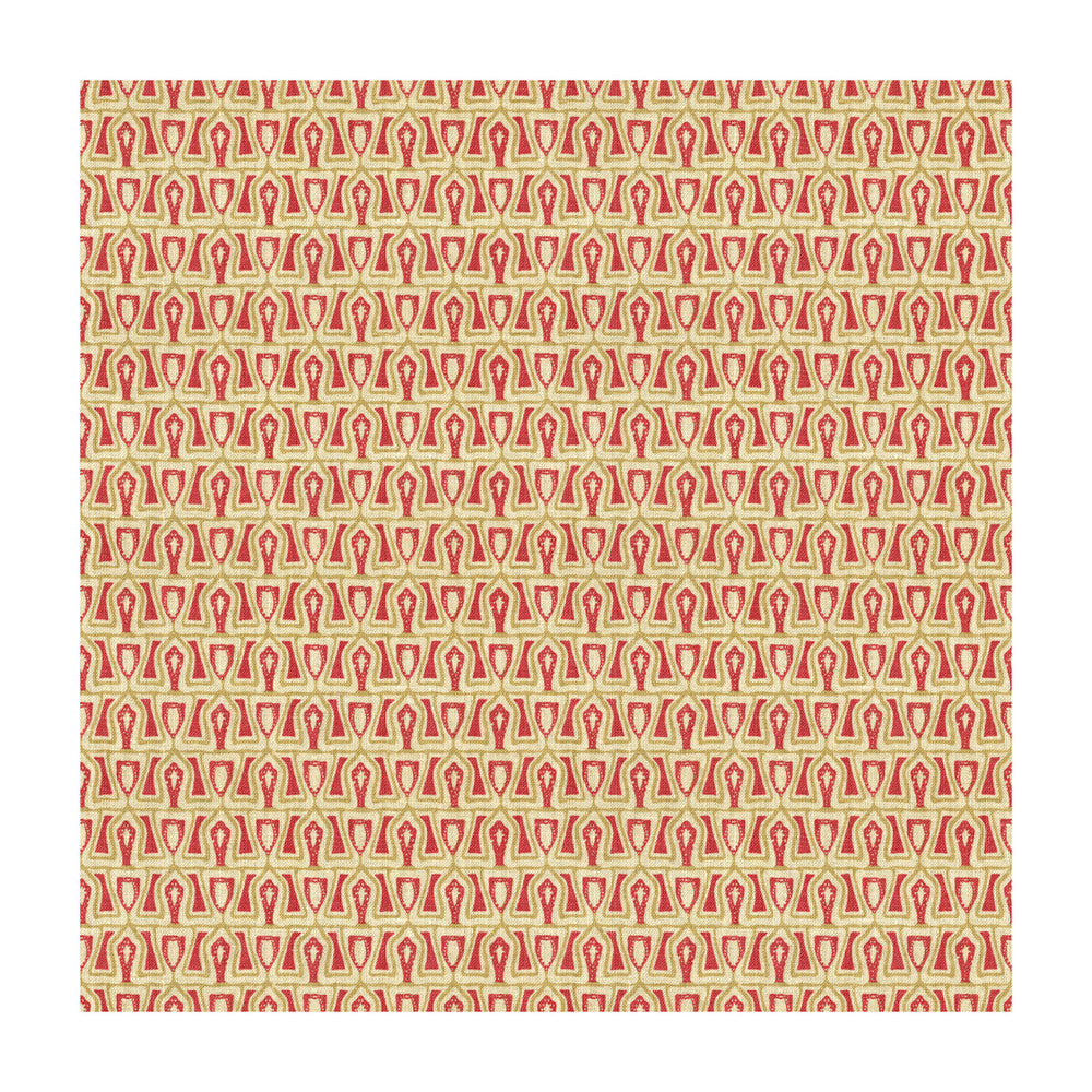 Passage Cerise by Groundworks Designer Fabric ALLEGRA HICKS GARDEN COLLECTION LINEN - 88%;NYLON - 12% Belgium HEAVY Horizontal: 1.75 and Vertical: 1.18 54 - Swanky Fabrics -