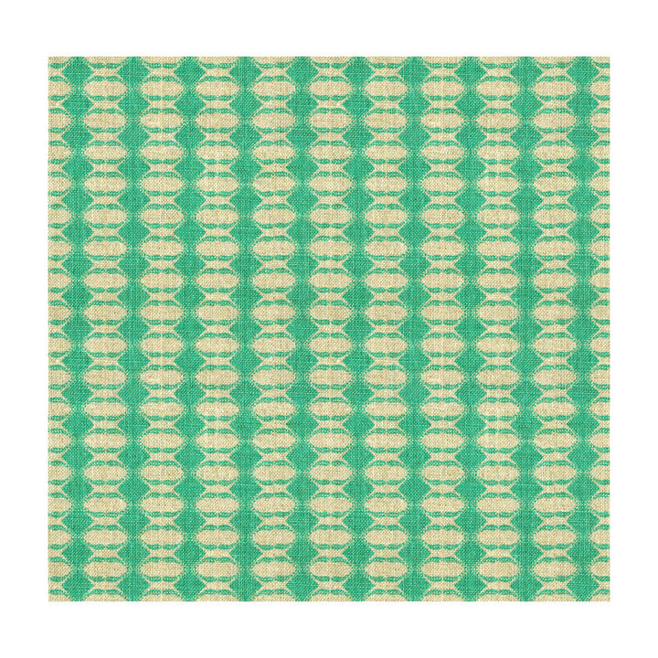 Diamond Aqua by Groundworks Designer Fabric ALLEGRA HICKS GARDEN COLLECTION LINEN - 88%;NYLON - 12% Belgium HEAVY Horizontal: 1.25 and Vertical: 1 53 - Swanky Fabrics -