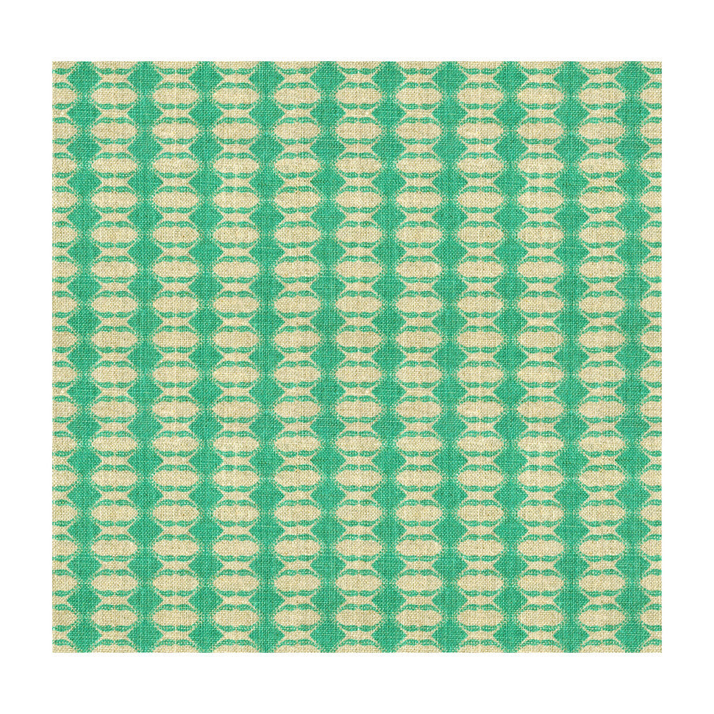 Diamond Aqua by Groundworks Designer Fabric ALLEGRA HICKS GARDEN COLLECTION LINEN - 88%;NYLON - 12% Belgium HEAVY Horizontal: 1.25 and Vertical: 1 53 - Swanky Fabrics -