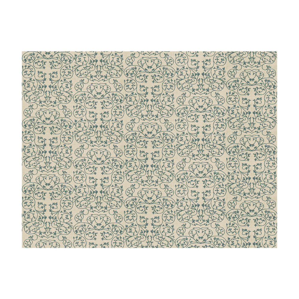 Garden Cornflower by Groundworks Designer Fabric ALLEGRA HICKS GARDEN COLLECTION LINEN - 88%;NYLON - 12% Belgium HEAVY Horizontal: 9.85 and Vertical: 12.61 50 - Swanky Fabrics -