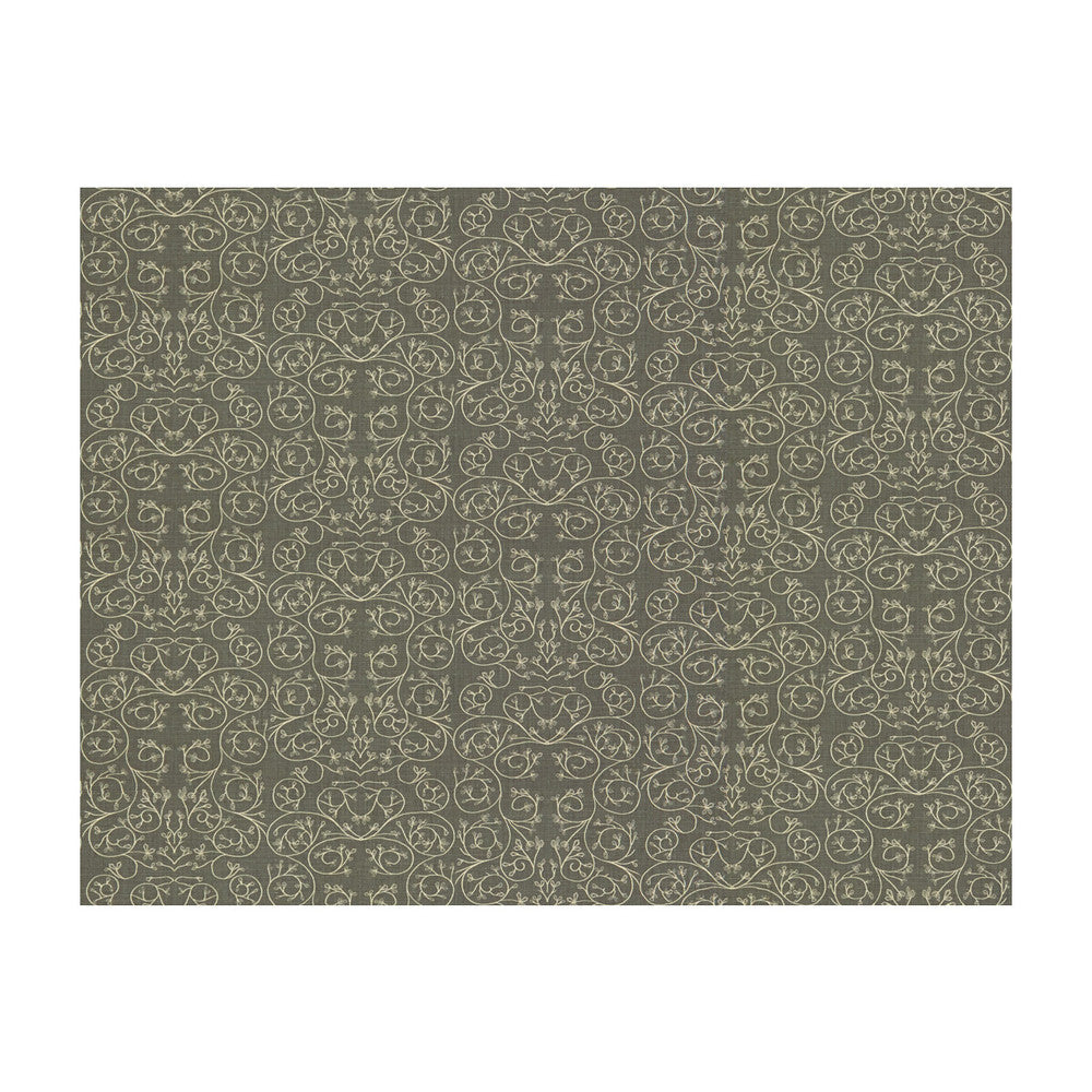 Garden Reverse Metal by Groundworks Designer Fabric ALLEGRA HICKS GARDEN COLLECTION LINEN - 88%;NYLON - 12% Belgium HEAVY Horizontal: 9.85 and Vertical: 12.61 50 - Swanky Fabrics -