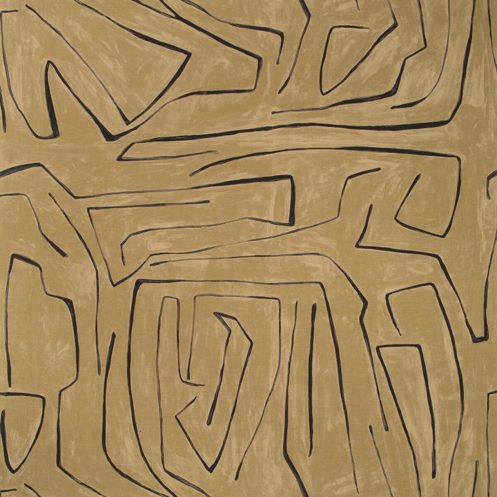 Graffito Java by Groundworks Designer Fabric KELLY WEARSTLER V COTTON - 52%;LINEN - 48% Italy MEDIUM Horizontal: 54 and Vertical: 54 54 - Swanky Fabrics -