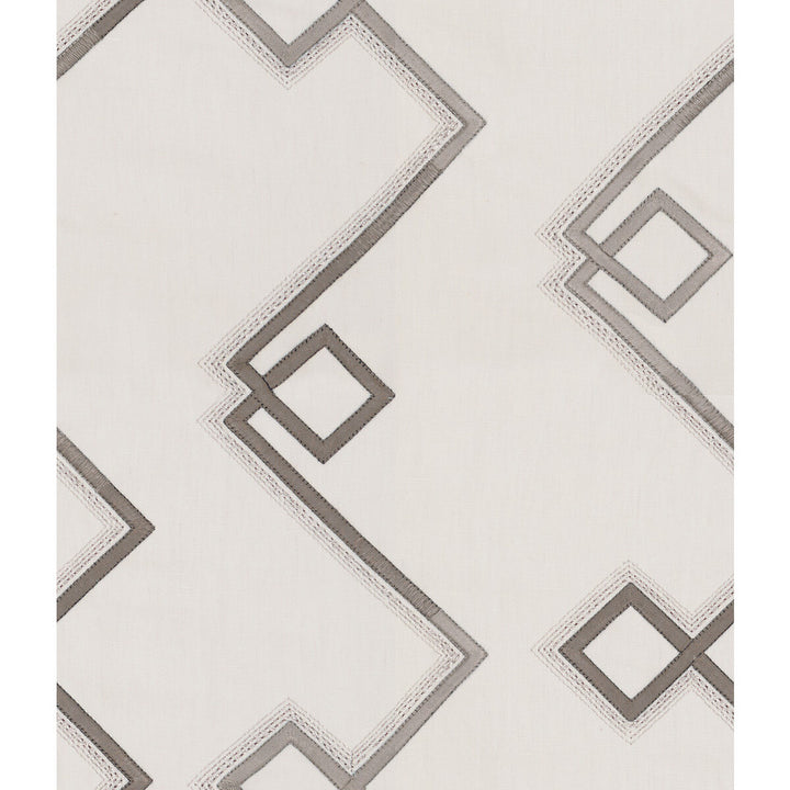 Prism Emb Grey by Groundworks Designer Fabric PRISM COTTON - 39%;LINEN - 28%;VISCOSE - 13%;ZARI - 11%;SPUN POLYESTER - 9% India LIGHT Horizontal: 12.75 and Vertical: 15.75 51.5 - Swanky Fabrics -