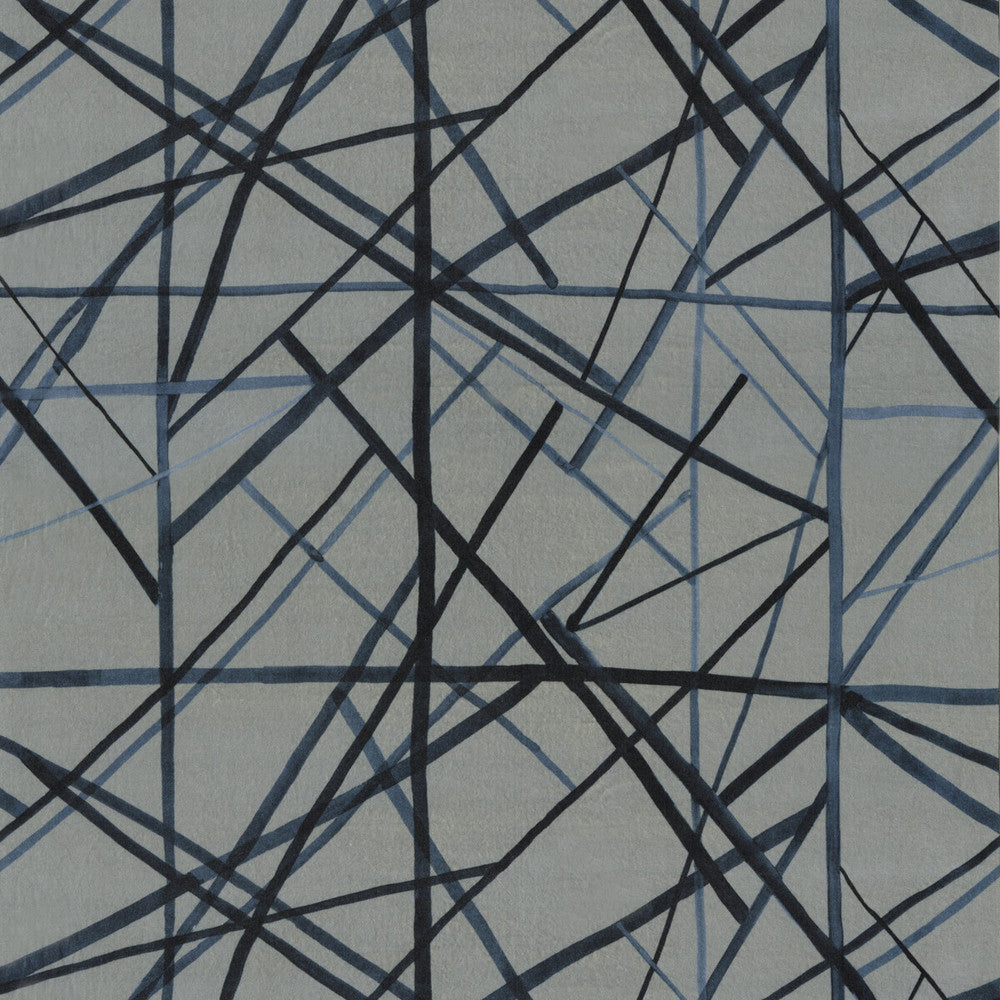 Channels Velvet Slate/Blue by Groundworks Designer Fabric KELLY WEARSTLER IV COTTON - 86%;MODAL - 14% Italy - Horizontal: 55.0418 and Vertical: 41.37 55.0418 - Swanky Fabrics -