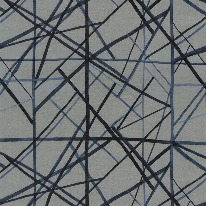 Channels Velvet Slate/Blue by Groundworks Designer Fabric KELLY WEARSTLER IV COTTON - 86%;MODAL - 14% Italy - Horizontal: 55.0418 and Vertical: 41.37 55.0418 - Swanky Fabrics -