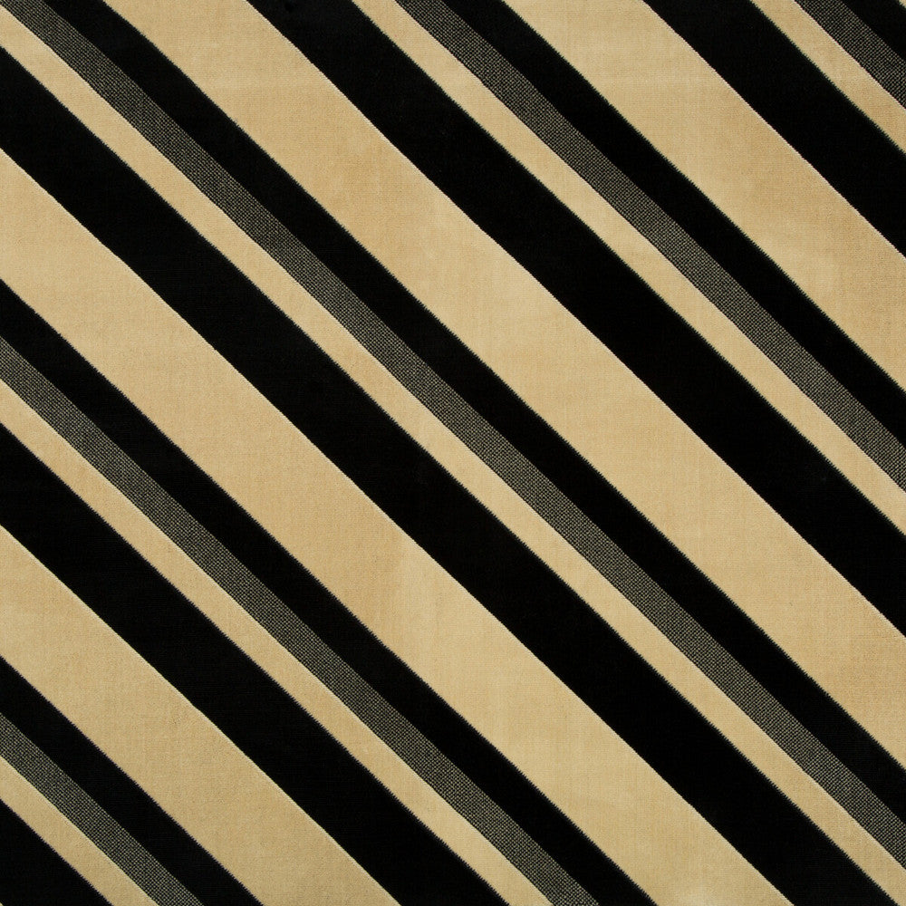 Sereno Stripe Malt/Onyx by Groundworks Designer Fabric KELLY WEARSTLER IV COTTON - 92%;POLYESTER - 8% United States HEAVY Horizontal: 13.5 and Vertical: 13.5 50.75 - Swanky Fabrics -