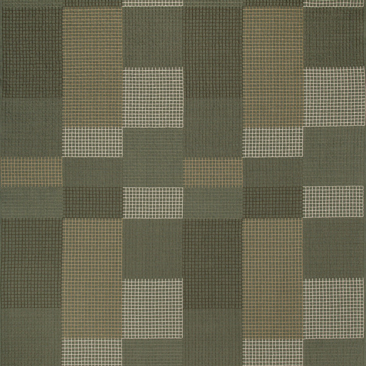 Gridlock Hunter by Groundworks Designer Fabric KELLY WEARSTLER V COTTON - 84%;SPUN POLYESTER - 16% India Horizontal: 25.4 and Vertical: 29.5 50.8 - Swanky Fabrics -