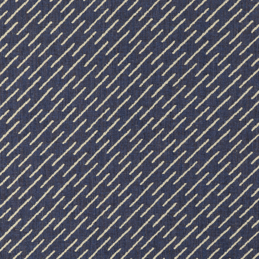 Esker Weave Navy/Cream by Groundworks Designer Fabric KELLY WEARSTLER VI LINEN - 38%;VISCOSE - 29%;COTTON - 22%;ACRYLIC - 7%;NYLON - 4% Italy Horizontal: 2.36 and Vertical: 2.33 55.12 - Swanky Fabrics -