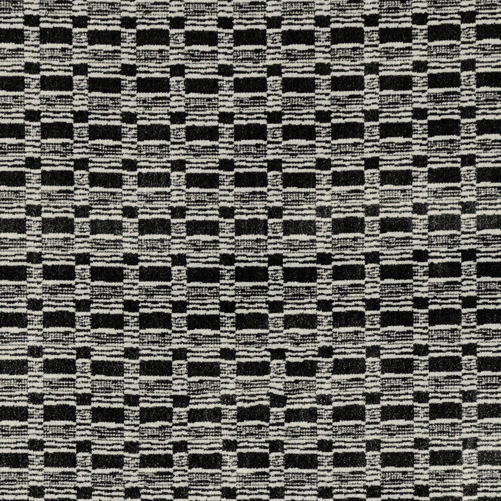 Lure Onyx/Ivory by Groundworks Designer Fabric KELLY WEARSTLER VI VISCOSE - 74%;POLYESTER - 16%;COTTON - 10% Italy MEDIUM Horizontal: 2.76 and Vertical: 2.76 55.12 - Swanky Fabrics -