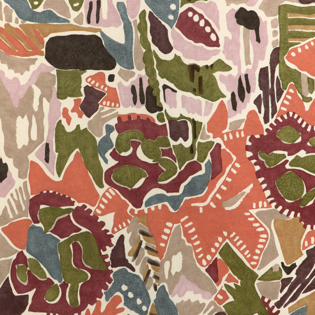 Chrystie Print - Plum/Clay GWF-3804.310.0 by Lee Jofa Modern Designer Fabric