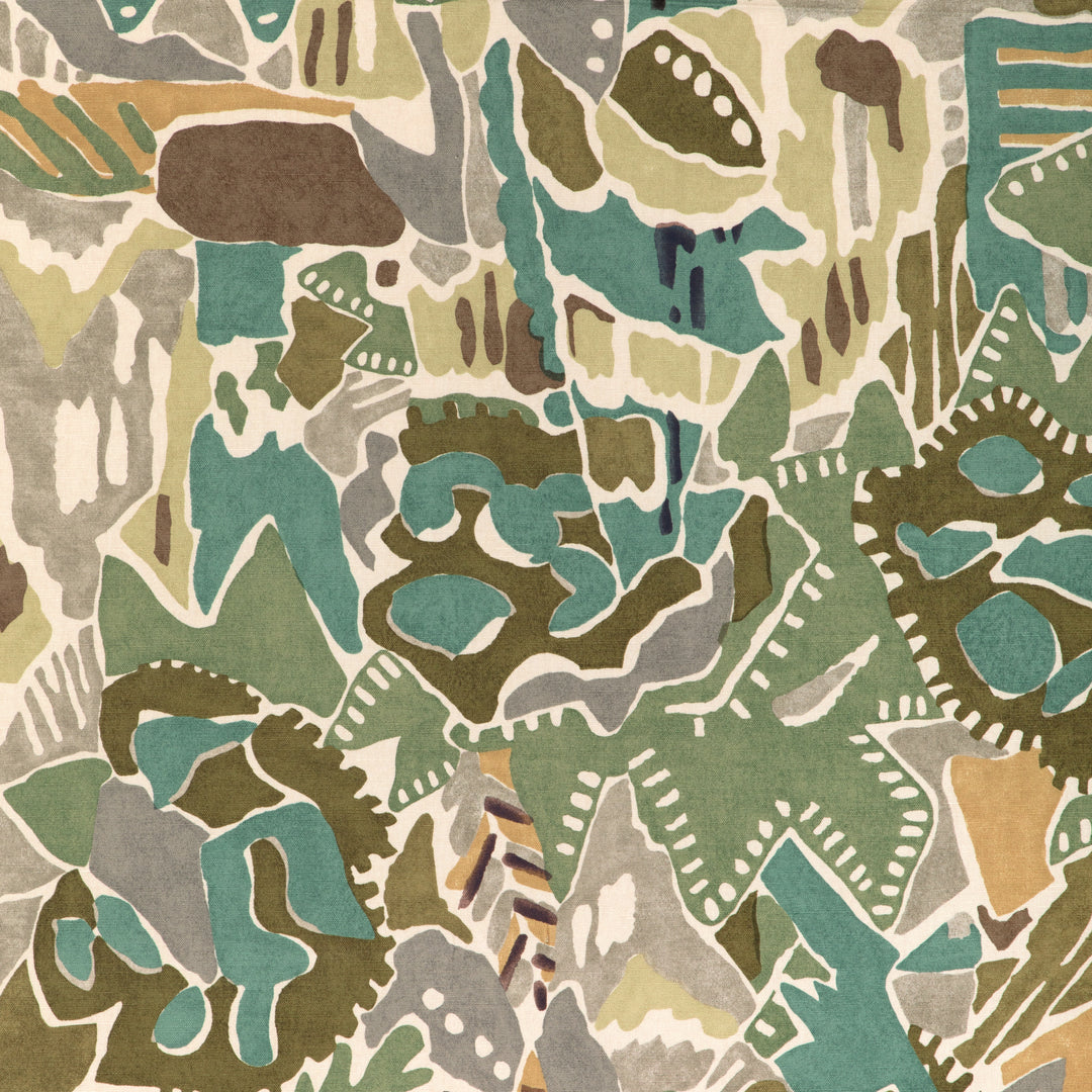 Chrystie Print - Moss/Fog GWF-3804.311.0 by Lee Jofa Modern Designer Fabric