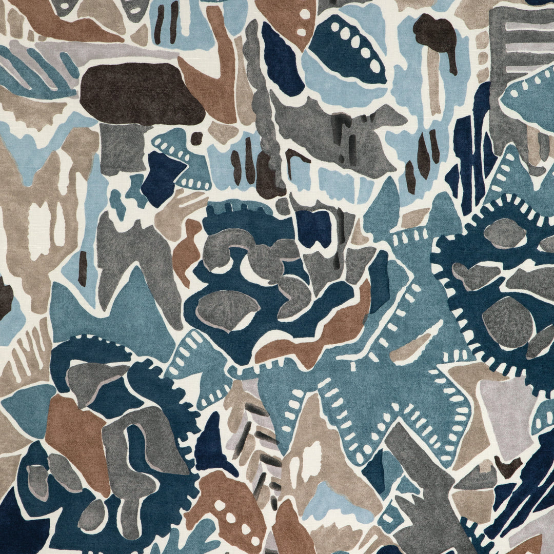 Chrystie Print - Denim/Slate GWF-3804.511.0 by Lee Jofa Modern Designer Fabric