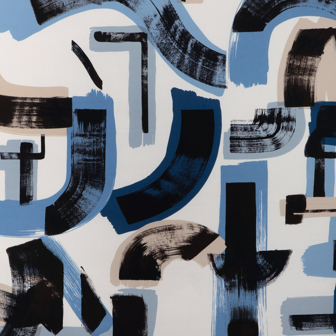 Bleecker Print - Capri/Navy GWF-3806.155.0 by Lee Jofa Modern Designer Fabric