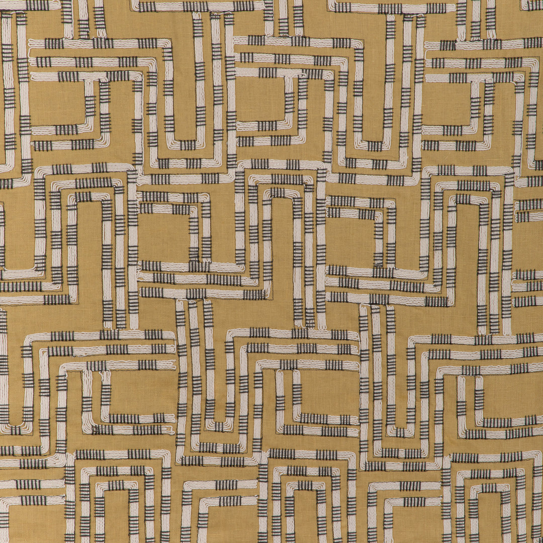 Circuit Emb - Ochre GWF-3813.4.0 by Lee Jofa Modern Designer Fabric