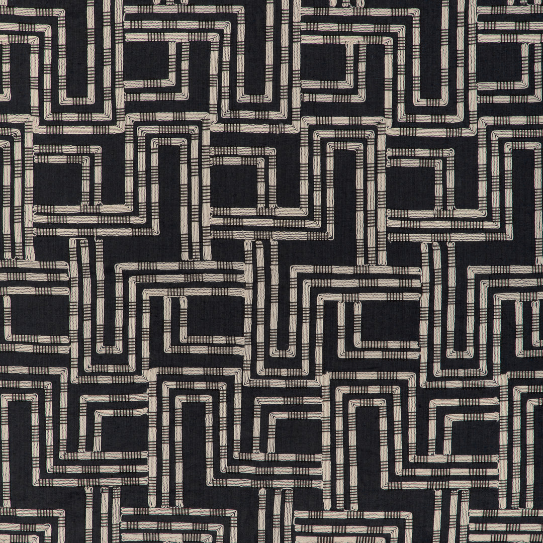Circuit Emb - Noir GWF-3813.81.0 by Lee Jofa Modern Designer Fabric