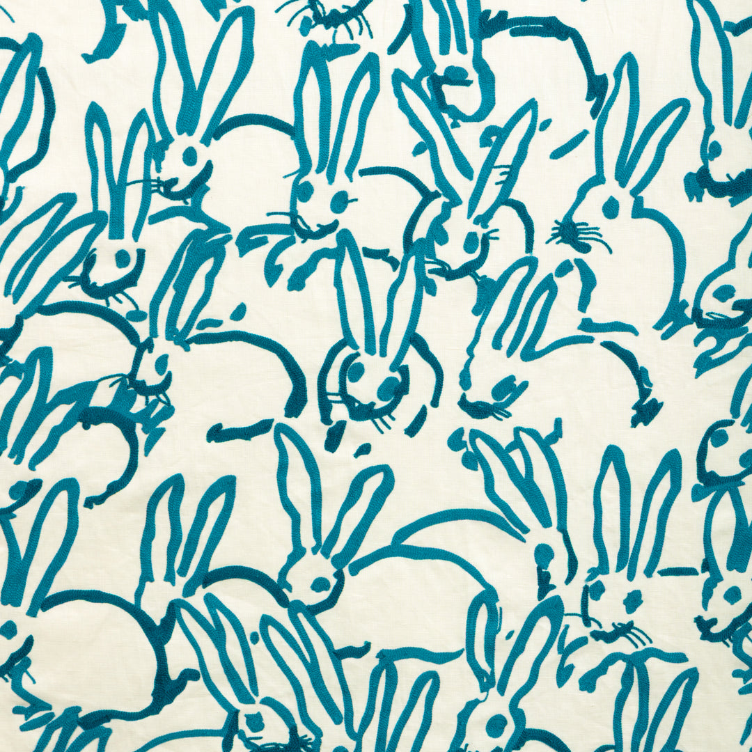 Hutch Crewel - Teal GWF-3841.313.0 by Lee Jofa Modern Designer Fabric