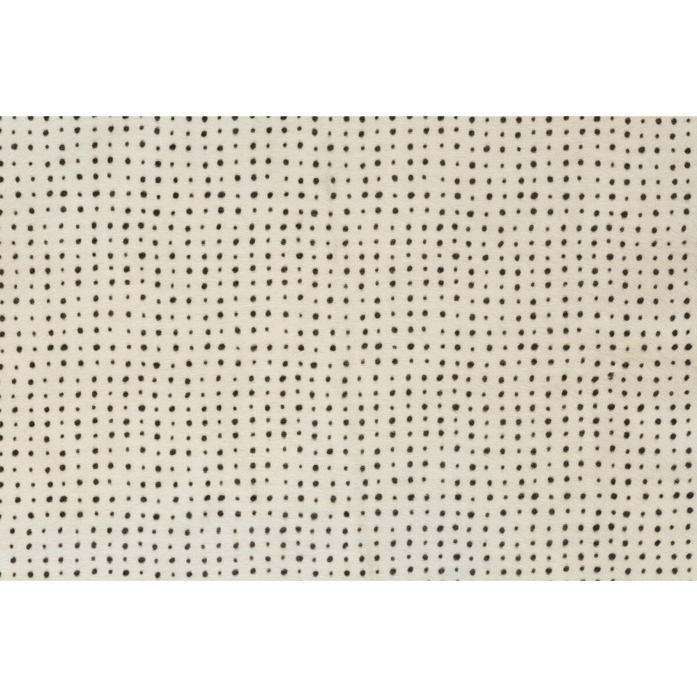 Dame Ivory/Ebony by Groundworks Designer Fabric KELLY WEARSTLER LEATHER COLLECTION LEATHER - 100% Italy LIGHT Horizontal: 4.75 and Vertical: 4.5 31.5 - Swanky Fabrics -
