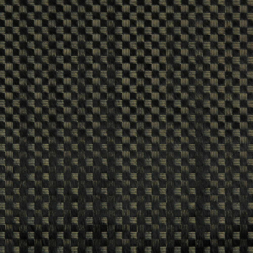 Delux Onyx/Gold by Groundworks Designer Fabric KELLY WEARSTLER LEATHER II LEATHER - 100% Italy Horizontal: 0.31 and Vertical: 0.31 31.49 - Swanky Fabrics -