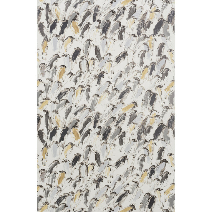 Finches Neutral/Ivory by Groundworks Designer Wallcovering HUNT SLONEM FOR GROUNDWORKS PAPER - 100% United States Horizontal: 27 and Vertical: 21.5 27 - Swanky Fabrics -
