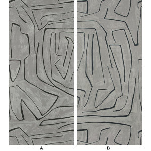 Graffito Graphite by Groundworks Designer Wallcovering