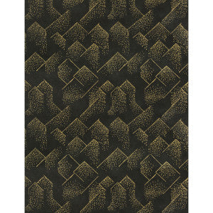 Brink Paper Gold/Onyx by Lee Jofa Modern Designer Wallcovering