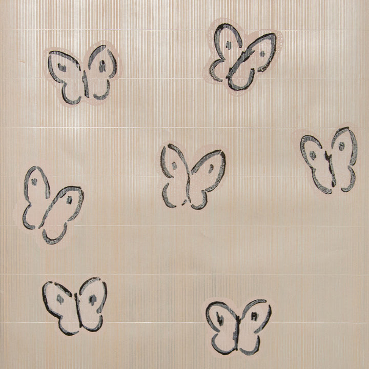 Ascension Pink by Groundworks Designer Wallcovering HUNT SLONEM II MYLAR - 100% United States - Horizontal: 27 and Vertical: 36 27 - Swanky Fabrics -