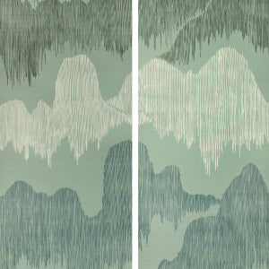 Cascadia Paper Teal by Groundworks Designer Wallcovering