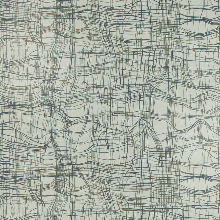 Entangle Paper Mist by Groundworks Designer Wallcovering KELLY WEARSTLER WALLPAPERS IV JUTE - 90%;COTTON - 10% Italy Horizontal: 34.25 and Vertical: 24.41 34.25 - Swanky Fabrics -