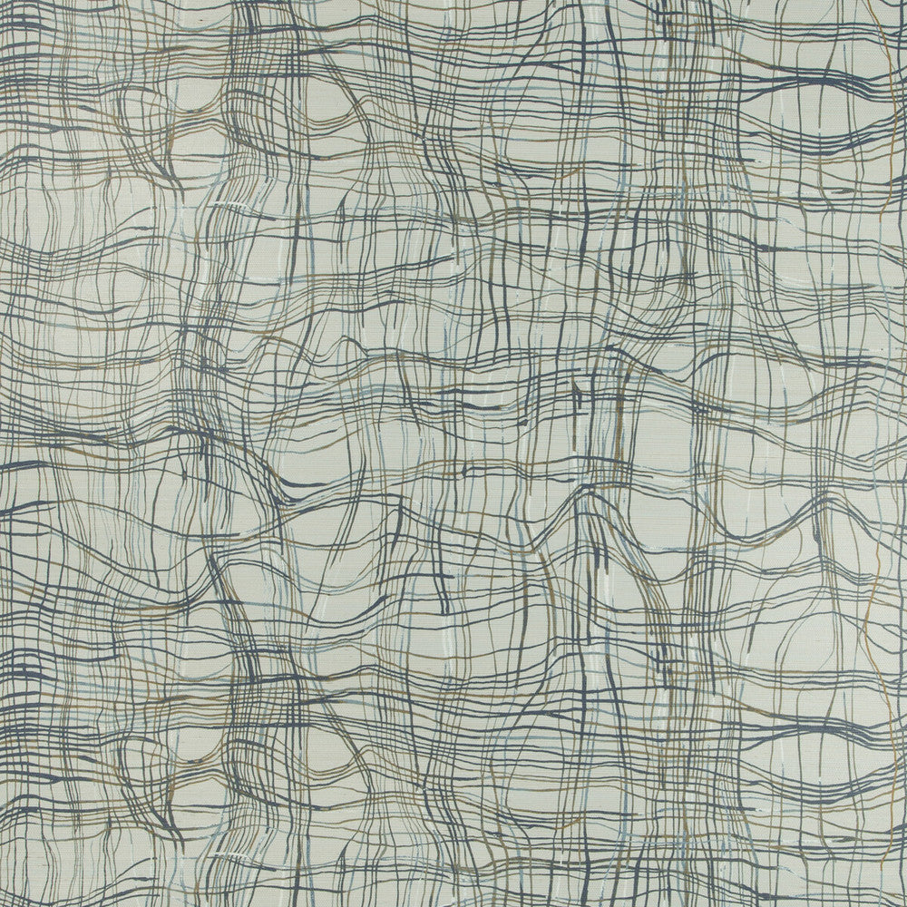 Entangle Paper Mist by Groundworks Designer Wallcovering KELLY WEARSTLER WALLPAPERS IV JUTE - 90%;COTTON - 10% Italy - Horizontal: 34.25 and Vertical: 24.41 34.25 - Swanky Fabrics -