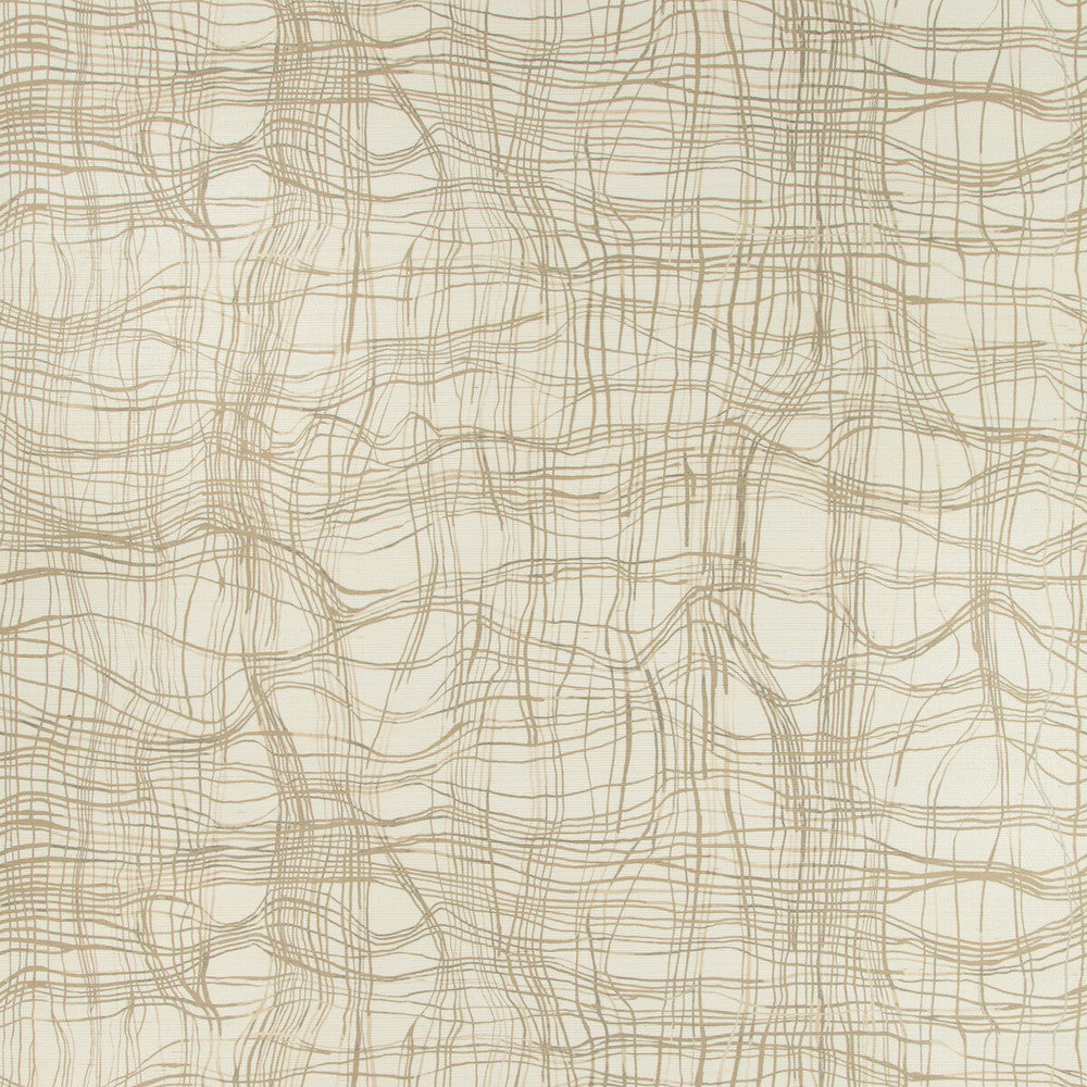 Entangle Paper Almond by Groundworks Designer Wallcovering KELLY WEARSTLER WALLPAPERS IV JUTE - 90%;COTTON - 10% Italy Horizontal: 34.25 and Vertical: 24.41 34.25 - Swanky Fabrics -