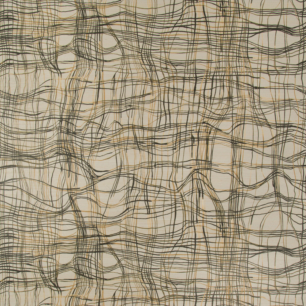 Entangle Paper Charred by Groundworks Designer Wallcovering KELLY WEARSTLER WALLPAPERS IV JUTE - 90%;COTTON - 10% Italy Horizontal: 34.25 and Vertical: 24.41 34.25 - Swanky Fabrics -