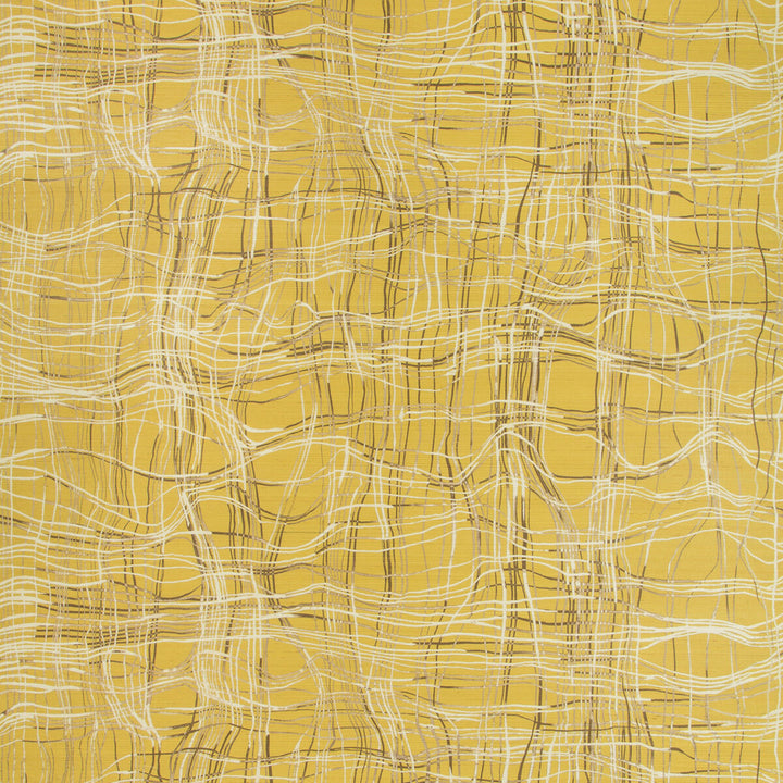 Entangle Paper Mustard by Groundworks Designer Wallcovering KELLY WEARSTLER WALLPAPERS IV JUTE - 90%;COTTON - 10% Italy Horizontal: 34.25 and Vertical: 24.41 34.25 - Swanky Fabrics -